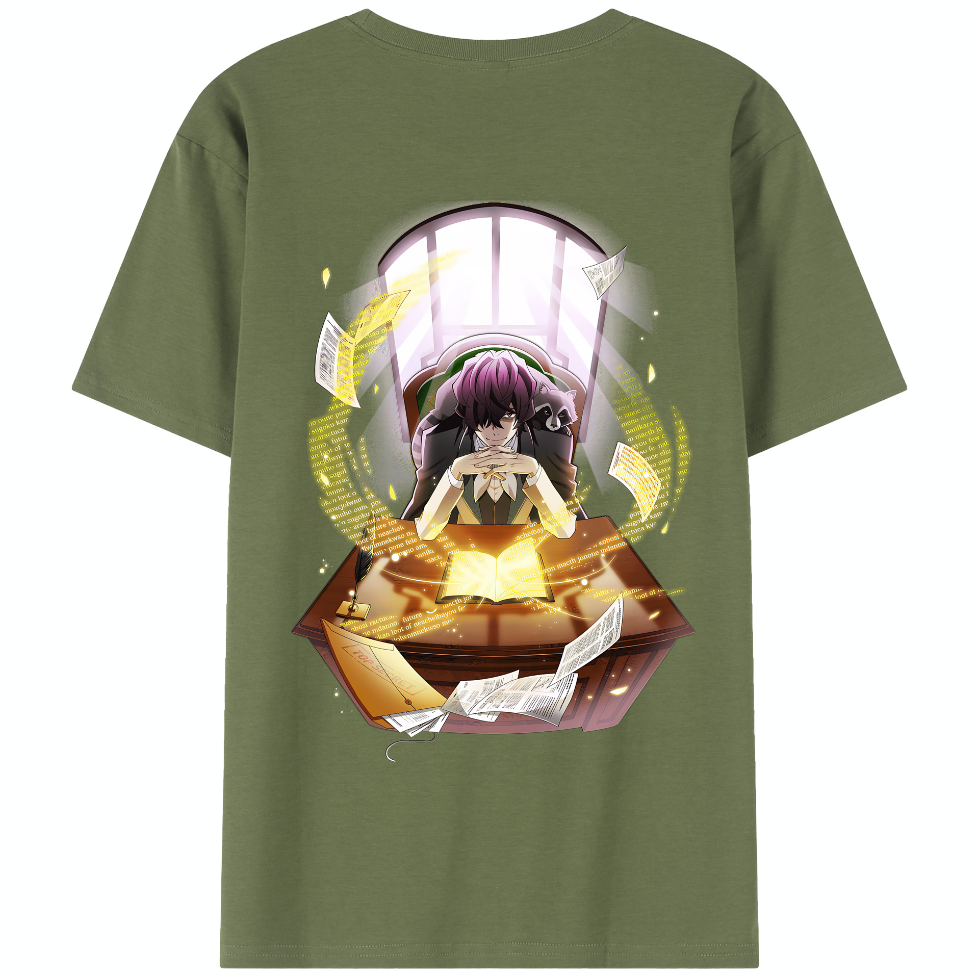 （画像用） 文豪ストレイドッグス Bungo Stray Dogs 綿100％半袖Tシャツ（背面プリント）